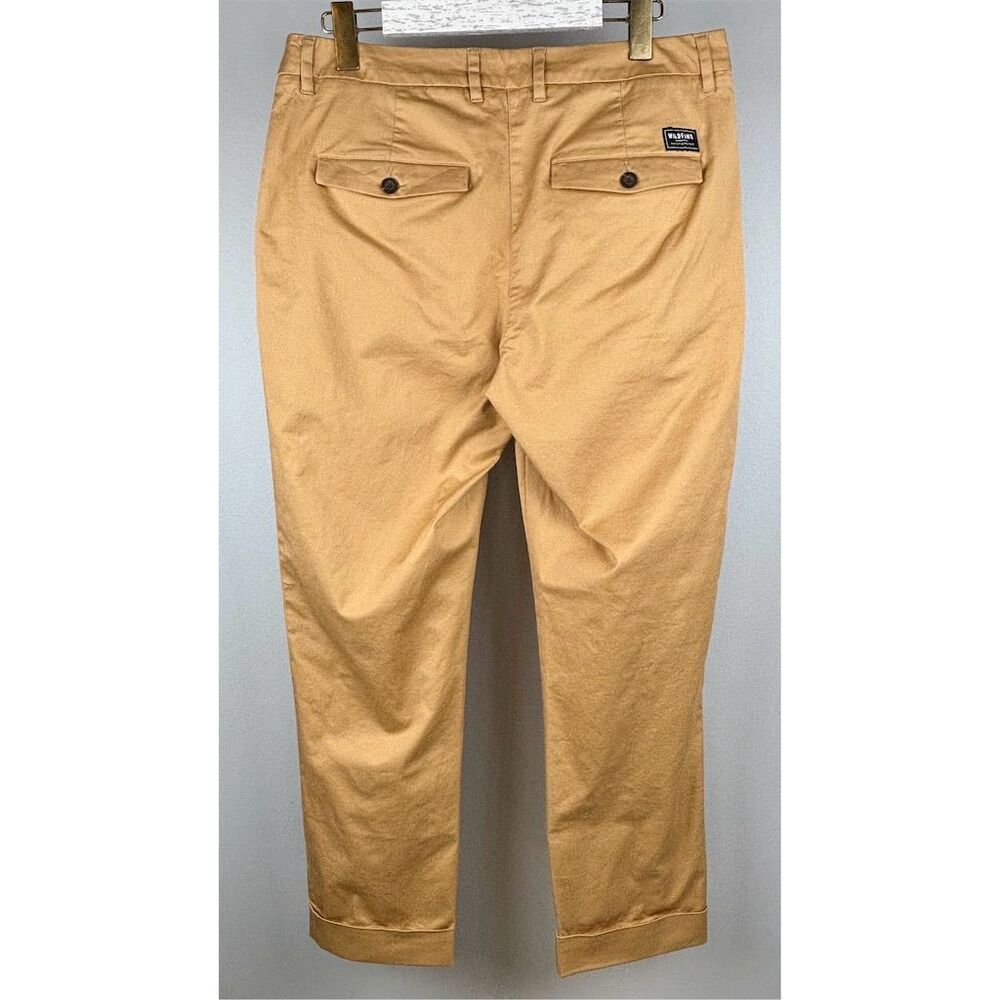 Wildfang Women's The Essential Trousers in Camel Khaki Straight Leg - Picture 3 of 15
